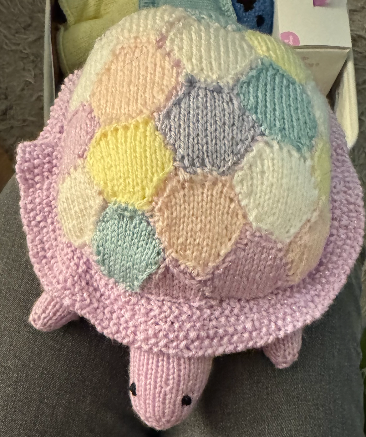 image of knitted tortoise by moggymade