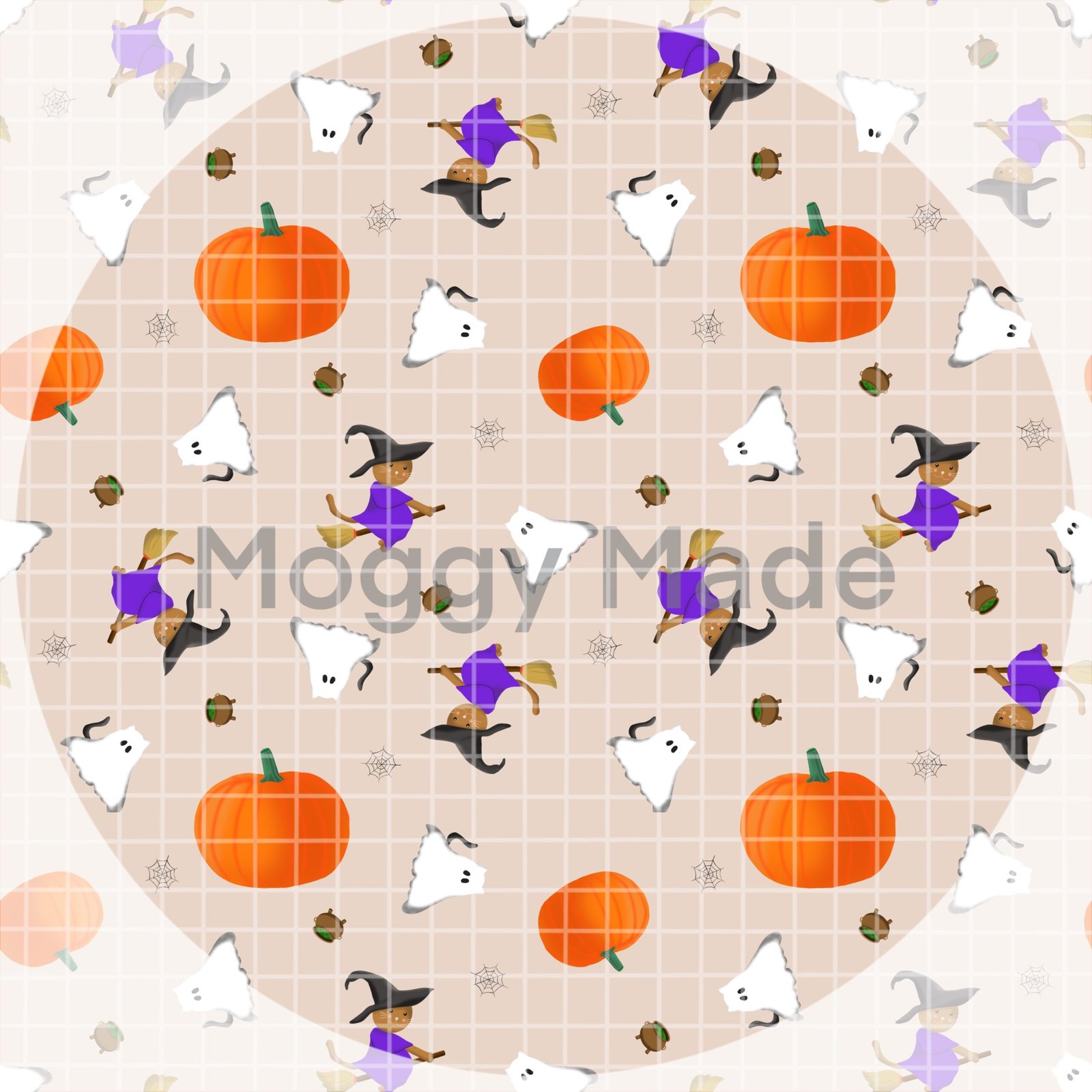 image of witch and ghost cats for halloween by moggy made