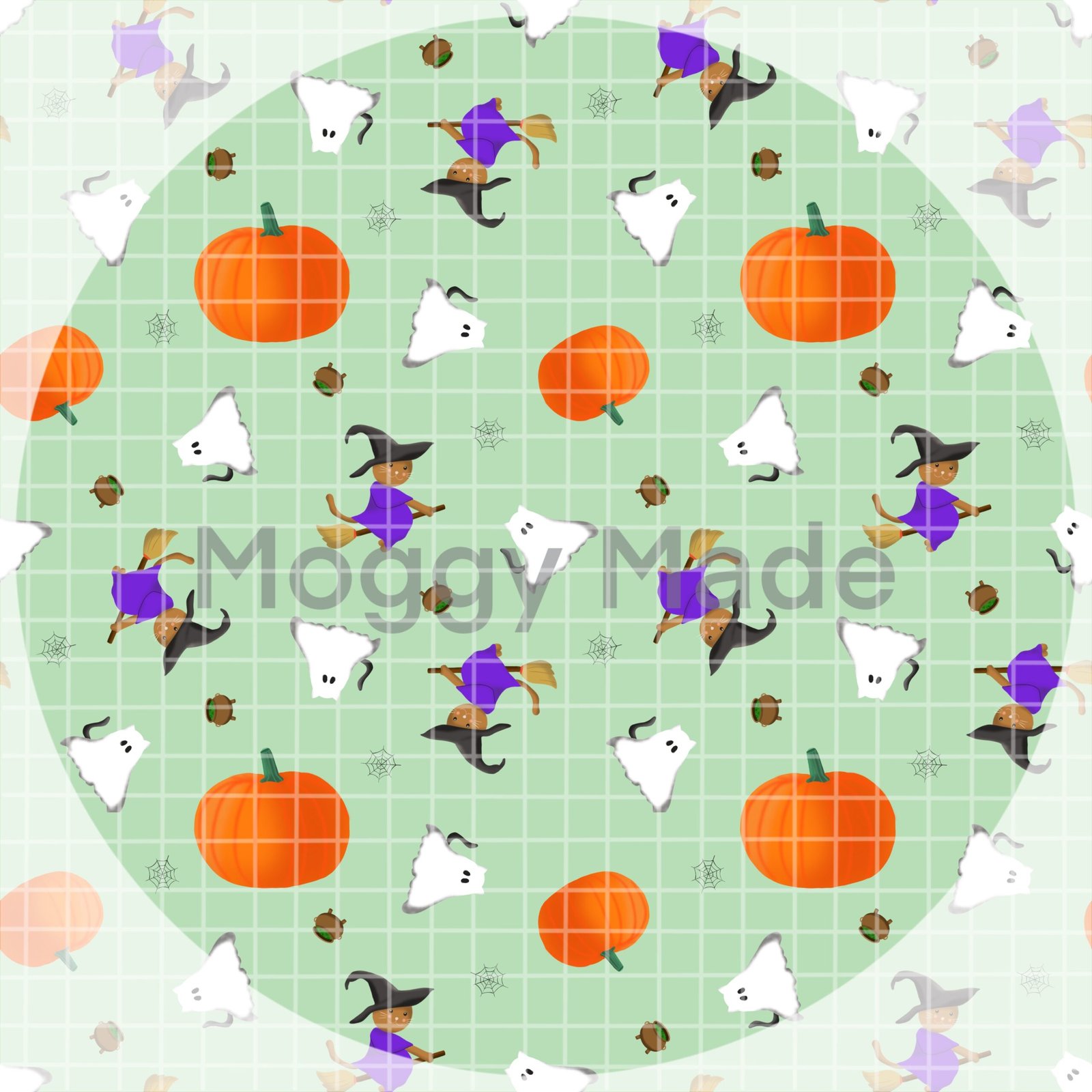 image of witch and ghost cats for halloween by moggy made