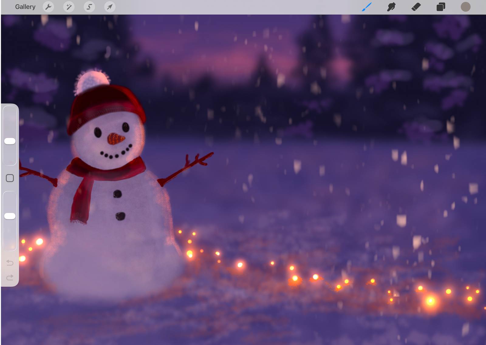 Snowman and lights by Moggy Made inspired by James Julier tutorial image of Snowman and lights by Moggy Made inspired by James Julier tutorial