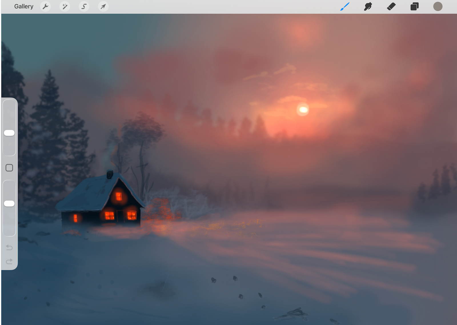 Winter cottage by Moggy Made from james Julier tutorial image of winter cottage by Moggy Made inspired by James Julier tutorial