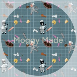 chef cats seamless file in slate colour by moggymade