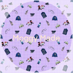 polic cats seamless file in lilac by moggymade