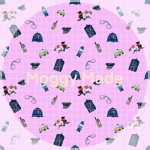 police cats seamless file in pink by moggymade