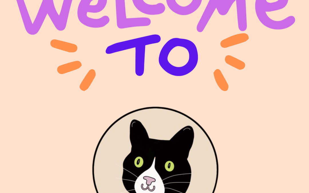 image of a welcome to moggy made creative journal