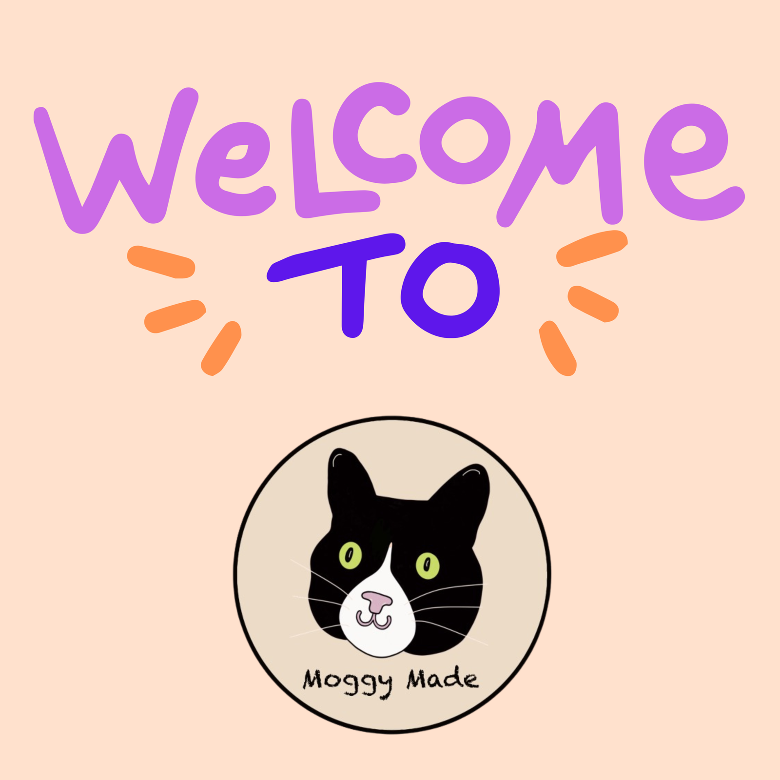image of a welcome to moggy made creative journal